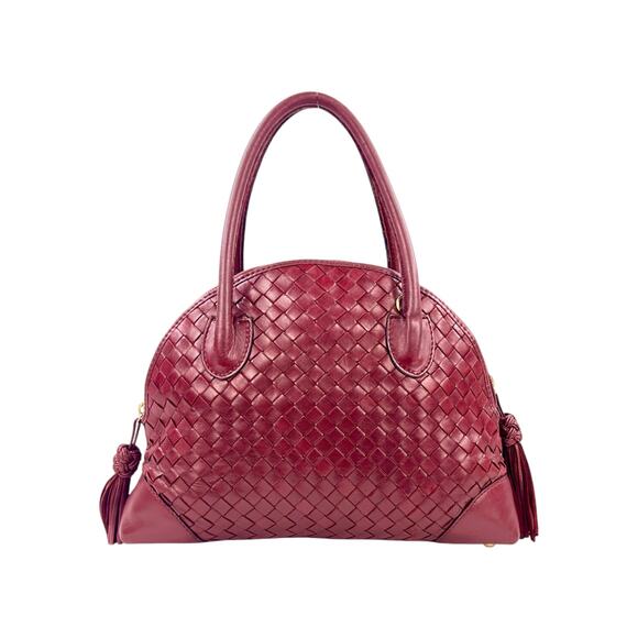 Bottega Veneta Vintage Intrecciato Leather Tassel Handbag - Picture 1 of 8